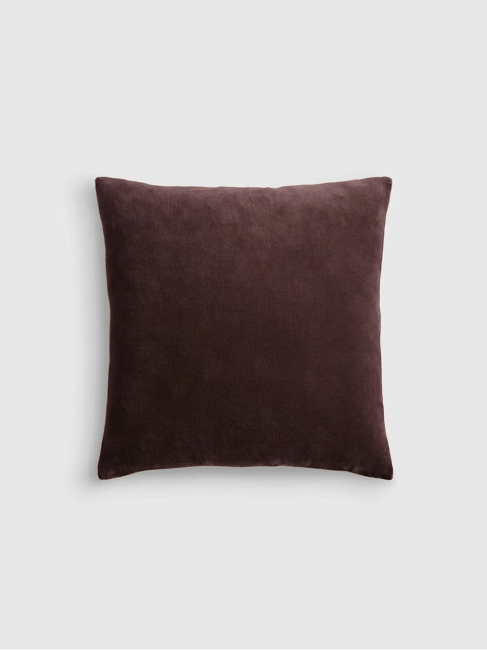 QUINCE 20x20 Classic Cotton Velvet Pillow Cover Espresso 7539
